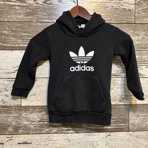 Adidas Black Fleece Athletic Wear Toddler Boys Pullover Hoody Sweatshirt